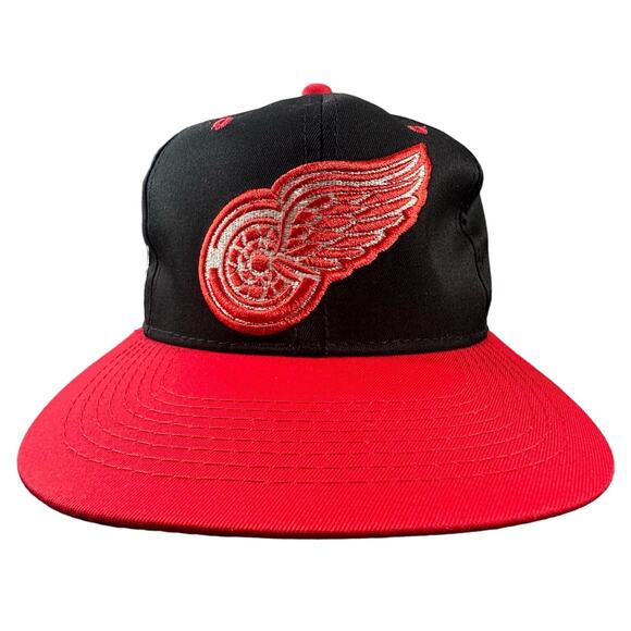 Vintage NHL Detroit Red Wings Sports Specialties Script Big Logo Snapback Hat - Picture 1 of 13